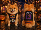 Trick or Treat Pet Jersey, Personalized Dog Name Number Shirt, Little Boo Crew Halloween Costume, Ghost Carnival Pet Outfit