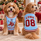 Ice Skate Pet Jersey, Personalized Dog Name Number Shirt, Winter Skating Pet Top, Skate Club Outfit, Custom Dog Gift