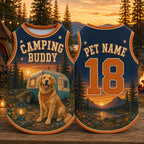 Camping Dog Jersey, Personalized Outdoor Pet Shirt, Custom Adventure Dog Outfit, Camper Dog Apparel, Hiking Dog Lover Gift