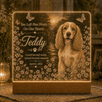 Pet Remembrance Light, Custom Black Lab Photo Plaque, Personalized Heart Acrylic Lamp, Dog Loss Keepsake, Sympathy Gift for Her