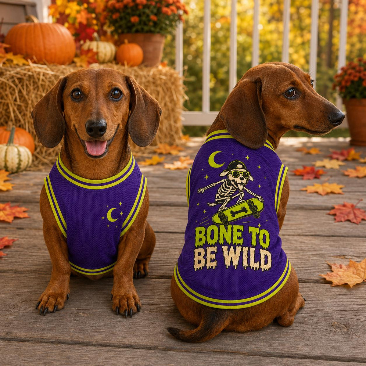 Bone To Be Wild Pet Jersey, Halloween Dog Shirt, Skeleton Skateboard Pet Outfit, Purple Spooky Dog Jersey, Halloween Pet Gift