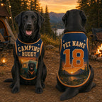 Camping Dog Jersey, Personalized Outdoor Pet Shirt, Custom Adventure Dog Outfit, Camper Dog Apparel, Hiking Dog Lover Gift
