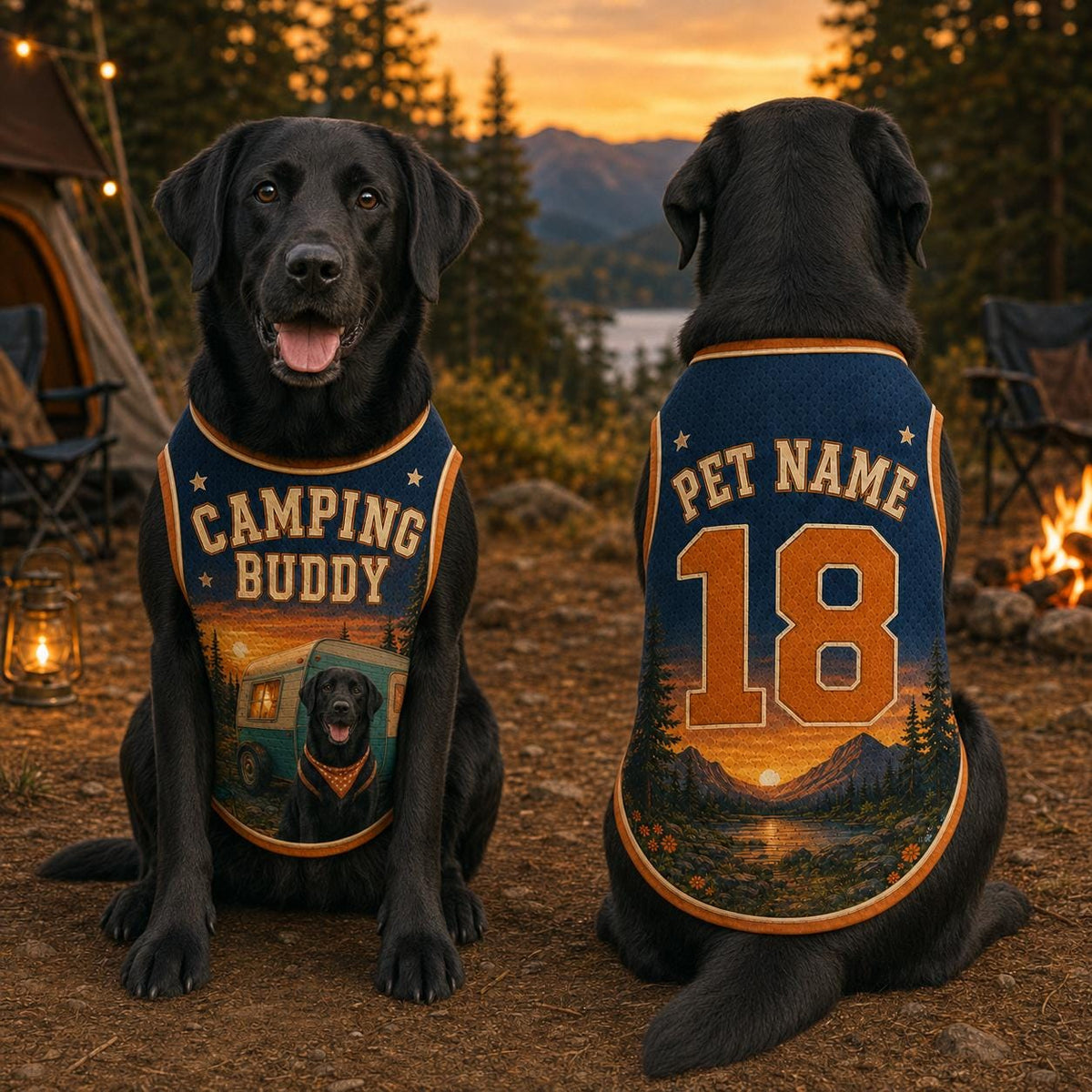 Camping Dog Jersey, Personalized Outdoor Pet Shirt, Custom Adventure Dog Outfit, Camper Dog Apparel, Hiking Dog Lover Gift