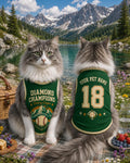 Diamond Champions Pet Jersey, Custom Dog Name Number Shirt, Victory League Baseball Outfit, Green Varsity Puppy Top