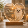 Frenchie Memorial Light, Personalized Dog Photo Lamp, Sunset Acrylic Plaque, Pet Loss Keepsake, Gift for Frenchie Mom
