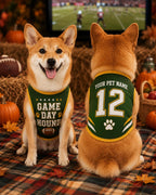 Game Day Hound Pet Jersey, Personalized Dog Name Number Shirt, American Football Puppy Outfit, Tailgate Pet Apparel, Sports Fan Gift