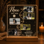 Pet Memory Timeline Lamp, Custom Dog Photo Acrylic Plaque, Personalized Life Story Light, Pet Remembrance Keepsake, Gift for Dog Parents
