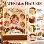 Christmas Memories Lamp, Personalized Baby Acrylic Photo Plaque, Custom Name Year, First Christmas Keepsake