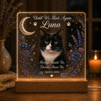 Pet Memorial Night Light, Custom Dog Photo Plaque, Personalized Acrylic Lamp, Black Lab Keepsake, Sympathy Gift for Her