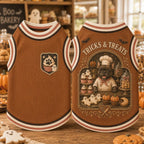 Halloween Dog Jersey, Tricks & Treats French Bulldog Shirt, Spooky Bakery Pet Tank, Pumpkin Ghost Dog Outfit, Fall Pet Gift