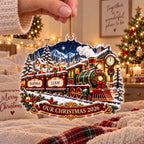 Christmas Train Ornament, Personalized Acrylic Keepsake, Custom Name Holiday Train Decor, Our Christmas 2026 Gift