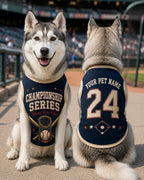 Custom Pet Sports Jersey, Personalized Dog Name Number Shirt, Championship Game Day Outfit, Home Run Puppy Top, Baseball Fan Gift
