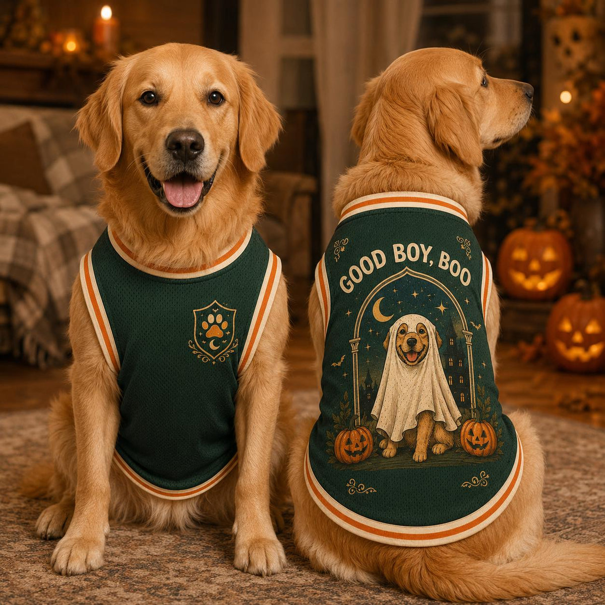 Halloween Dog Jersey, Good Boy Boo Pet Shirt, Ghost Costume Dog Tank, Pumpkin Pet Jersey, Spooky Dog Outfit, Halloween Pet Gift