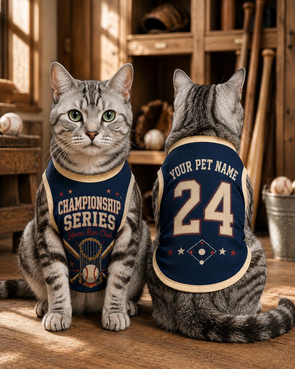 Custom Pet Sports Jersey, Personalized Dog Name Number Shirt, Championship Game Day Outfit, Home Run Puppy Top, Baseball Fan Gift