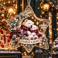 Personalized Polar Bear Christmas Ornament, Acrylic Family Keepsake, Custom Name Holiday Decor, Bear Lover Christmas Gift