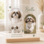 Custom Pet Photo Plaque, Golden Retriever Memorial Acrylic Sign, Personalized Dog Keepsake, Pet Loss Gift for Dog Parents