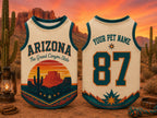 Arizona Grand Canyon Pet Jersey, Personalized Dog Name Number Shirt, Desert Pet Outfit, Southwest Dog Gift