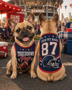 Touchdown Pup Pet Jersey, Custom Dog Name Number Shirt, American Football Puppy Outfit, Game Day Pet Apparel, Sports Fan Gift