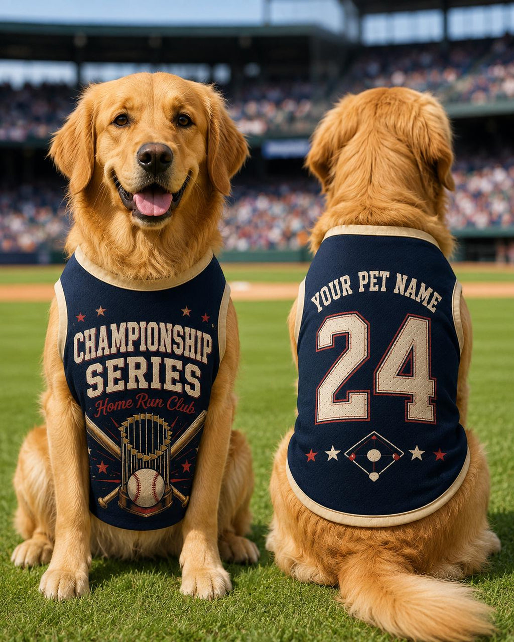 Custom Pet Sports Jersey, Personalized Dog Name Number Shirt, Championship Game Day Outfit, Home Run Puppy Top, Baseball Fan Gift