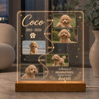 Pet Memory Timeline Lamp, Custom Dog Photo Acrylic Plaque, Personalized Life Story Light, Pet Remembrance Keepsake, Gift for Dog Parents