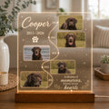 Pet Memory Timeline Lamp, Custom Dog Photo Acrylic Plaque, Personalized Life Story Light, Pet Remembrance Keepsake, Gift for Dog Parents