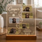 Pet Memory Timeline Lamp, Custom Dog Photo Acrylic Plaque, Personalized Life Story Light, Pet Remembrance Keepsake, Gift for Dog Parents