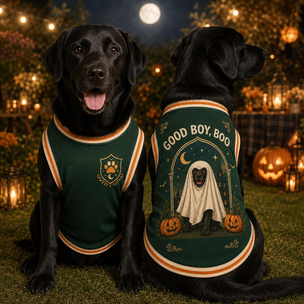 Halloween Dog Jersey, Good Boy Boo Pet Shirt, Ghost Costume Dog Tank, Pumpkin Pet Jersey, Spooky Dog Outfit, Halloween Pet Gift