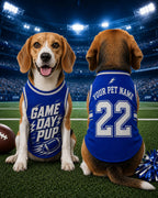 Game Day Pup Pet Jersey, Personalized Dog Name Number Shirt, American Football Puppy Outfit, Sports Fan Pet Apparel, Tailgate Gift