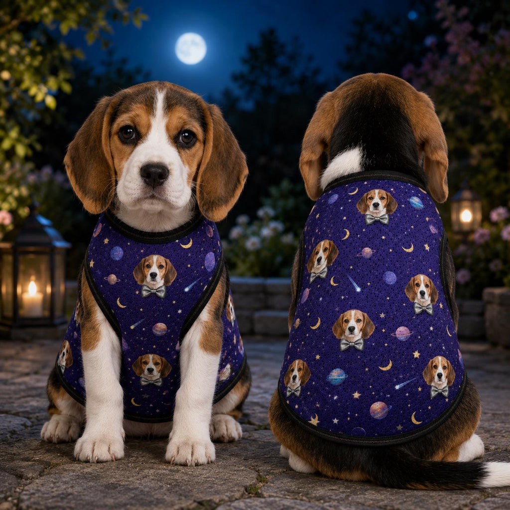 Custom Cat Face Jersey, Personalized Pet Photo Shirt, Galaxy Cat Outfit, Space Pet Vest, Custom Cat Clothing, Cat Lover Gift