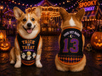Trick or Treat Pet Jersey, Personalized Dog Name Number Shirt, Little Boo Crew Halloween Costume, Ghost Carnival Pet Outfit