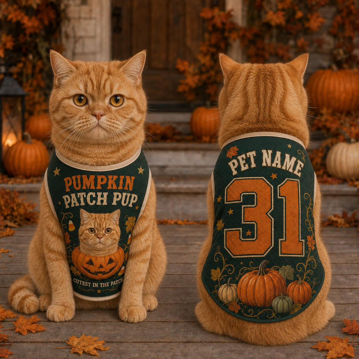 Pumpkin Patch Pup Pet Jersey, Personalized Dog Name Number Shirt, Corgi Halloween Outfit, Fall Pumpkin Pet Costume, Autumn Dog Gift