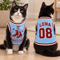 Ice Skate Pet Jersey, Personalized Dog Name Number Shirt, Winter Skating Pet Top, Skate Club Outfit, Custom Dog Gift