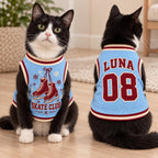 Ice Skate Pet Jersey, Personalized Dog Name Number Shirt, Winter Skating Pet Top, Skate Club Outfit, Custom Dog Gift