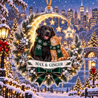 Dog & Cat Christmas Keepsake, Custom Pet Name Acrylic Ornament, Winter Holiday Decor, Personalized Pet Family Gift