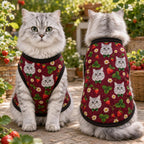 Custom Pet Face Dog Jersey, Personalized Puppy Shirt, Strawberry Floral Pet Outfit, Custom Photo Dog Vest, Dog Lover Gift
