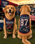 Touchdown Pup Pet Jersey, Custom Dog Name Number Shirt, American Football Puppy Outfit, Game Day Pet Apparel, Sports Fan Gift