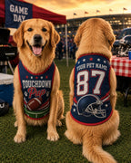 Touchdown Pup Pet Jersey, Custom Dog Name Number Shirt, American Football Puppy Outfit, Game Day Pet Apparel, Sports Fan Gift