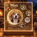 Dog Memorial Night Light, Custom Pet Photo Acrylic Plaque, Personalized Moon Pet Memory Lamp, Pet Loss Keepsake, Sympathy Gift for Dog Owner