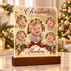 Christmas Memories Lamp, Personalized Baby Acrylic Photo Plaque, Custom Name Year, First Christmas Keepsake
