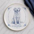 Personalized French Bulldog Portrait Plate, Custom Dog Portrait Plate, Frenchie Gift, Art Deco Pet Portrait, Custom Pet Name Decor
