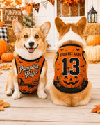 Pumpkin Pup Dog Jersey - Personalized Pet Name Number Shirt