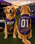 Personalized American Football Dog Jersey - Custom Pet Name Number Shirt