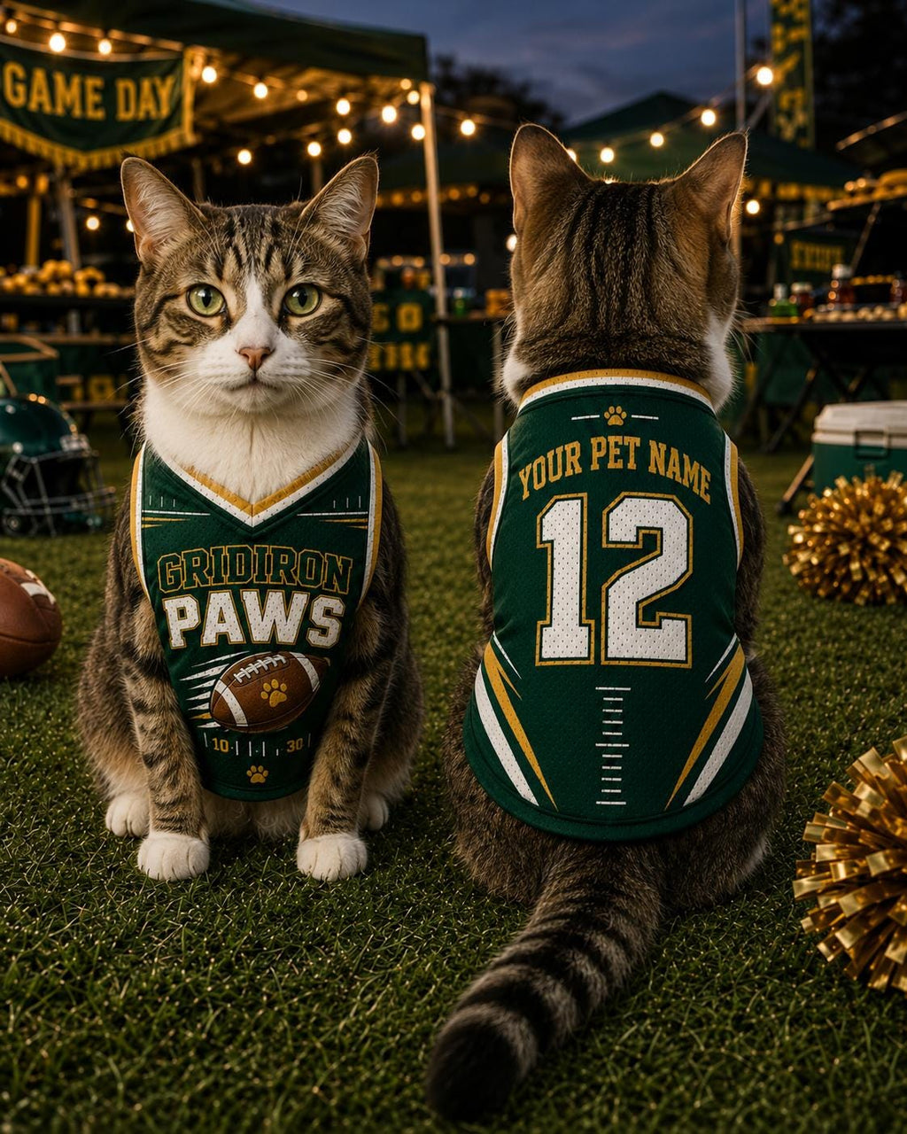Gridiron Paws Pet Jersey - Custom Dog Name Number Shirt - image 2