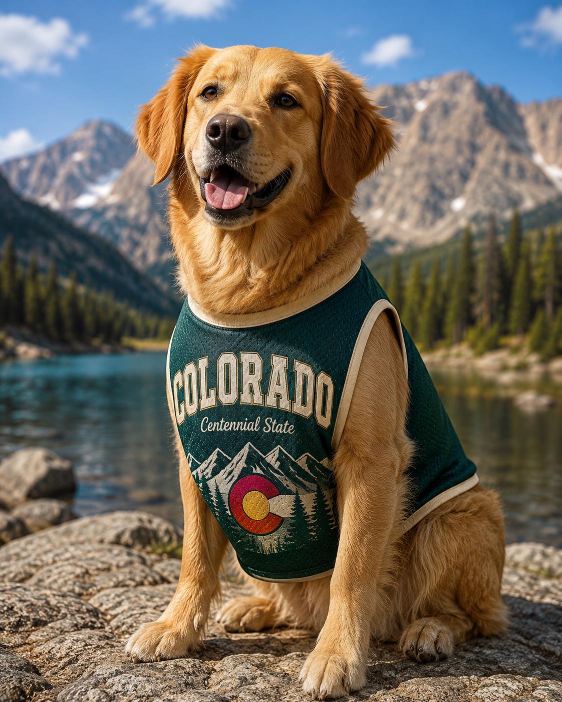 Colorado Centennial State Pet Jersey - Personalized Dog Name Number Shirt - image 2