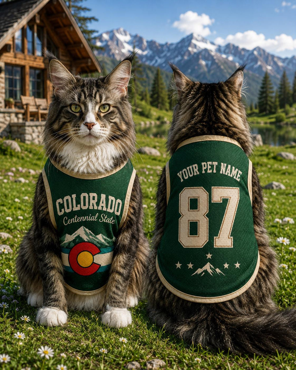 Colorado Centennial State Pet Jersey - Personalized Dog Name Number Shirt - image 3