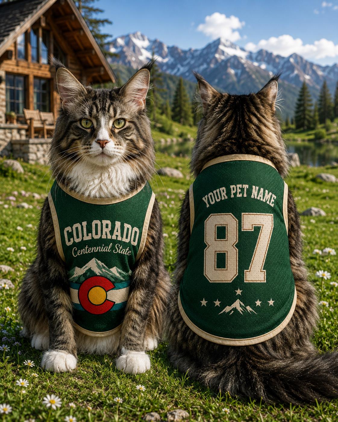 Colorado Centennial State Pet Jersey - Personalized Dog Name Number Shirt - image 3