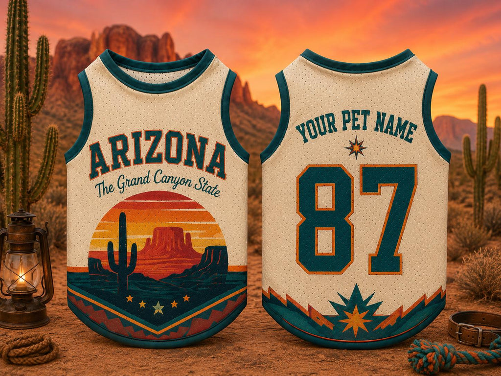 Arizona Grand Canyon Pet Jersey - Personalized Dog Name Number Shirt - image 5