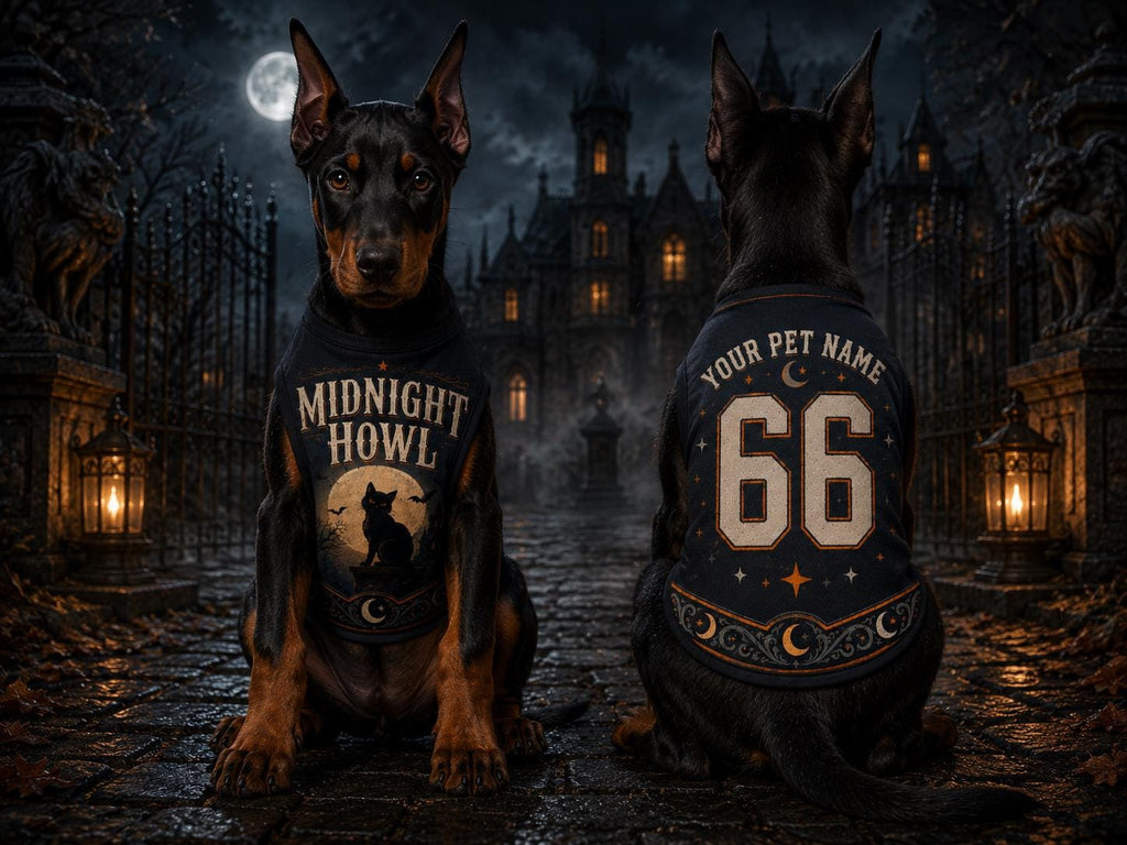 Midnight Howl Pet Jersey - Personalized Dog Name Number Shirt - image 3
