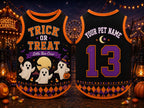 Trick or Treat Pet Jersey - Personalized Dog Name Number Shirt - image 6