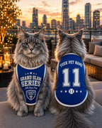 Grand Slam Pet Jersey - Personalized Dog Name Number Shirt